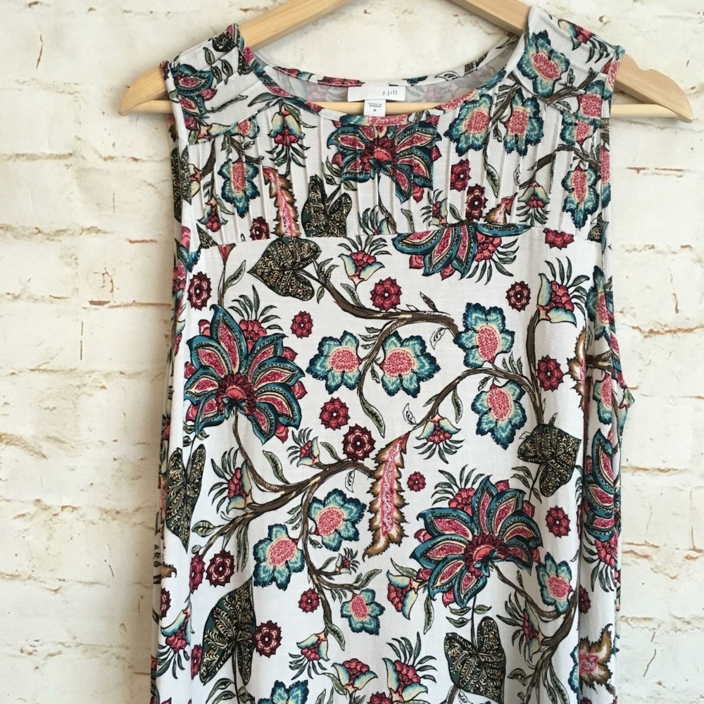 J. Jill Floral Knit Sleeveless Dress - Picture 2 of 6